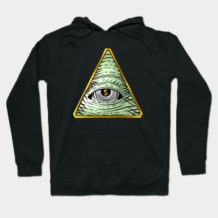 Money God illuminati art with great eye and dolar symbol Hoodie